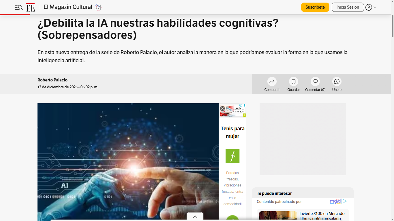 Debilita la IA nuestras capacidades cognitivas